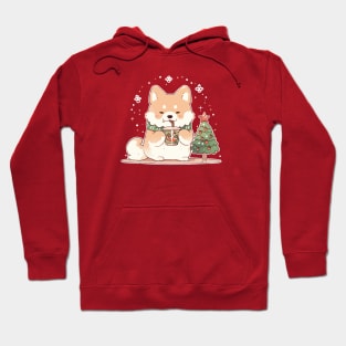 Dog enjoying Christmas to the fullest Hoodie